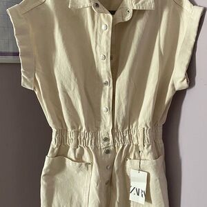 NEW ZARA Denim Shorts Romper/Jumpsuits